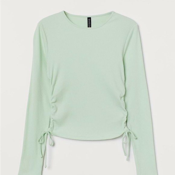 H&M Mint Green Drawstring Waist Longsleeve - Picture 1 of 5